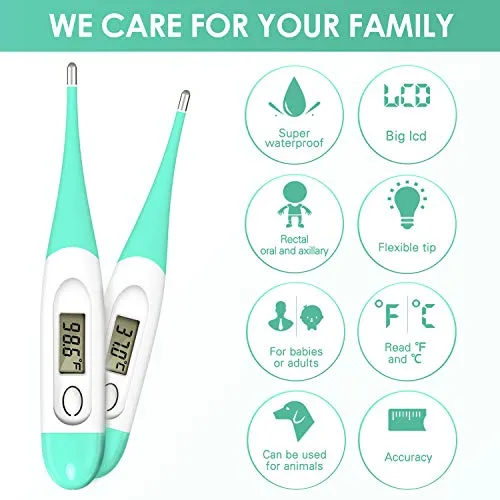 Digital Instant Read Thermometer, Adoric Life Waterproof Thermometer