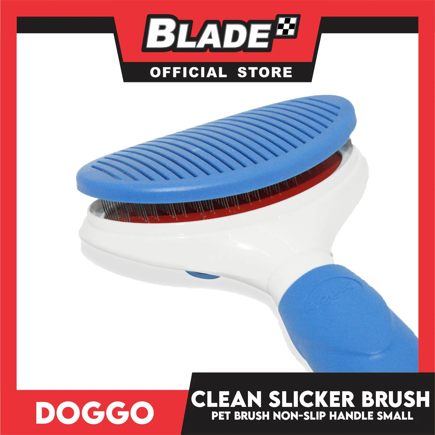 Doggo Easy Clean Slicker Brush Self Cleaning Brush (Small)