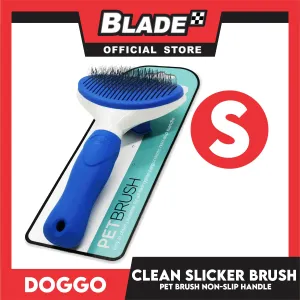 Doggo Easy Clean Slicker Brush Self Cleaning Brush (Small)