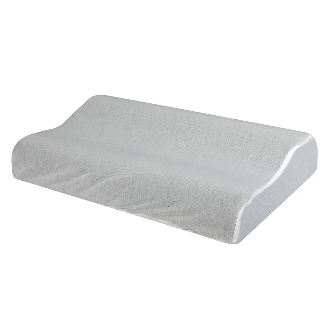 Dreamz Memory Foam Pillow Pillowcase Supprt Grey Rebound