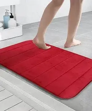 Drimat Memory Foam Bath Mat Red