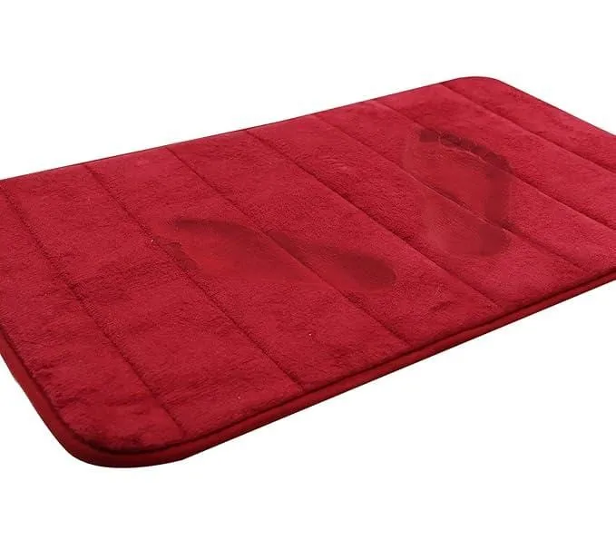 Drimat Memory Foam Bath Mat Red