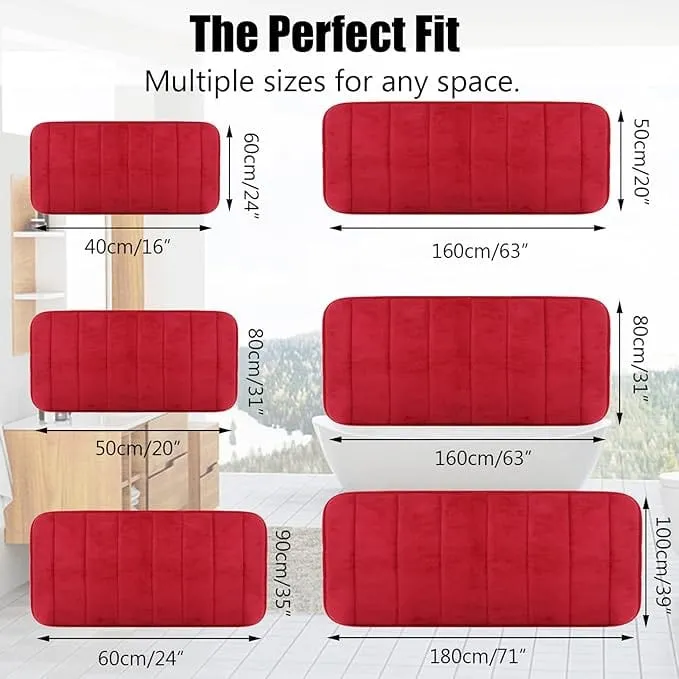 Drimat Memory Foam Bath Mat Red