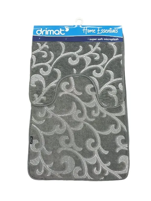Drimat Velvet Memory Foam Bath Mat 2 Piece