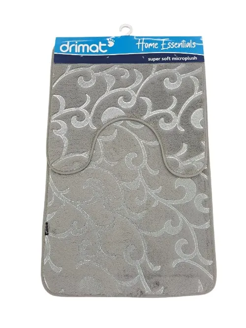 Drimat Velvet Memory Foam Bath Mat 2 Piece