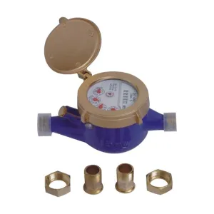 Dry Dial Water Meter 1/2" Brass Mag