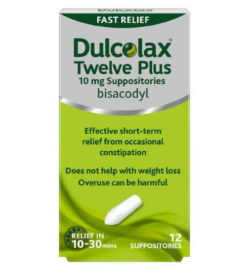 Dulcolax Twelve Plus 10MG SuppleSitories