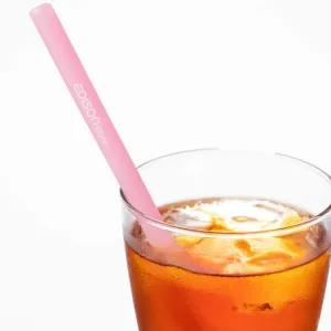 EDISON mama Resealable Silicone Zipper Straw Green/Orange