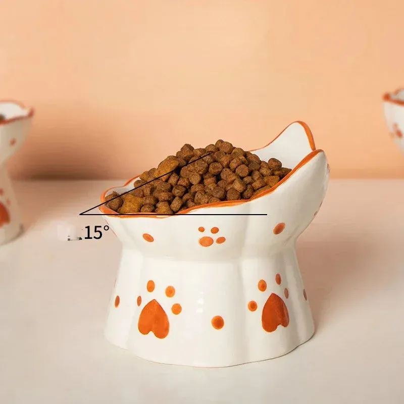 Elevated Ceramic Cat Bowls