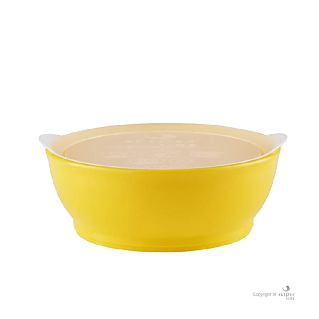 Elipse Kids Spill-Proof Anti-Slip Bowl Stage 3 12oz | Single Pack with Lid White
