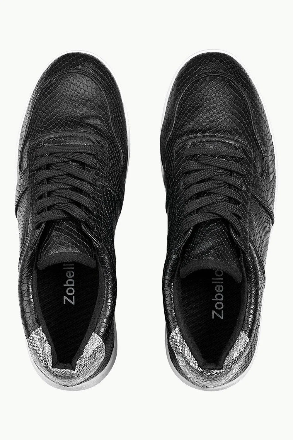 Faux Leather Lace Up Plimsolls