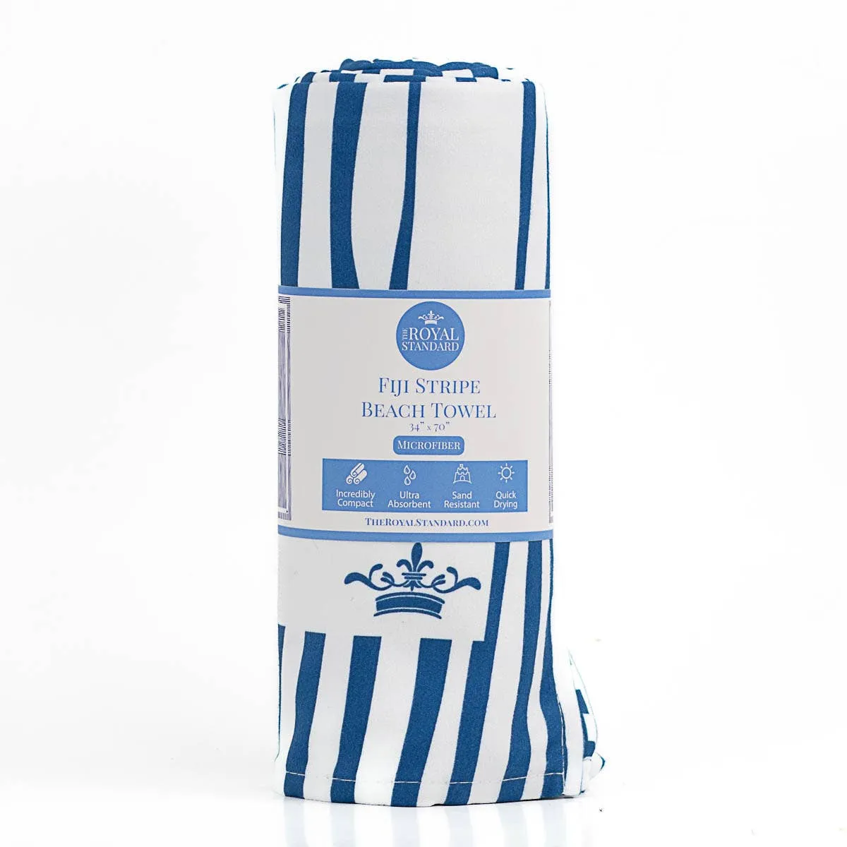 Fiji Stripe Beach Towel - Royal/White