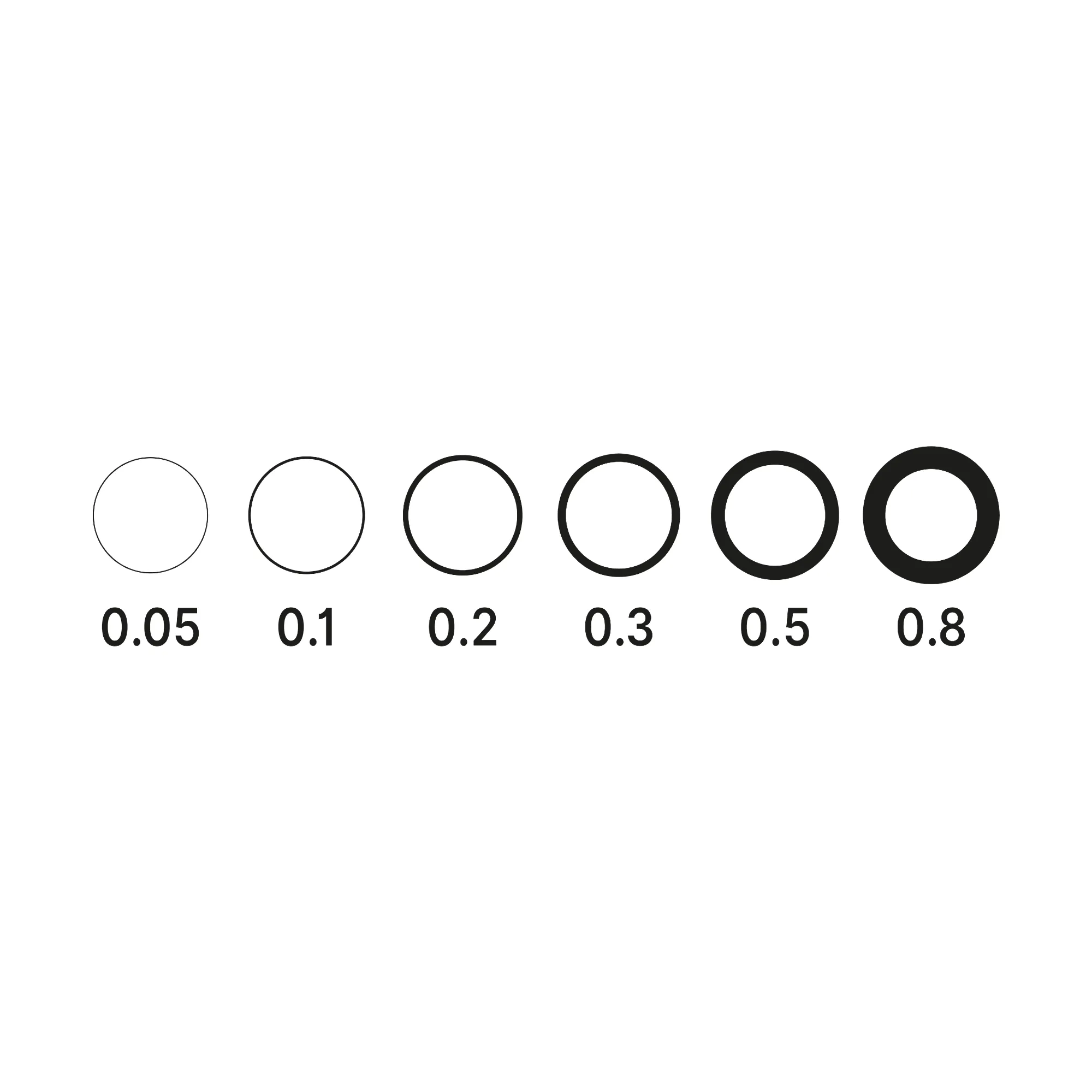 Fineliner Pigment Pen Set - Daler Rowney SIMPLY - 6 ASSORTED - BLACK 0.05, 0.1, 0.2, 0.3, 0.5, 0.8