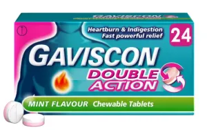Gaviscon Double Action Mint Flavlets x 24 tabs/boxes (mint flavors)