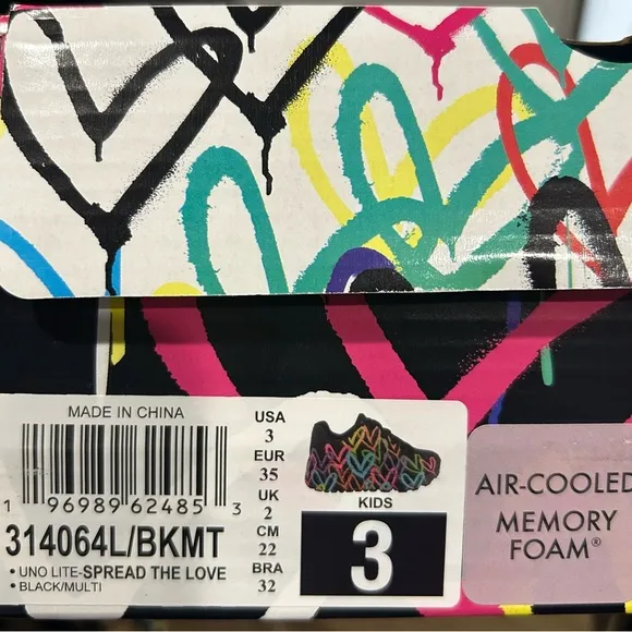 Girl's Sketchers Uno Lite - My Drip Size 3