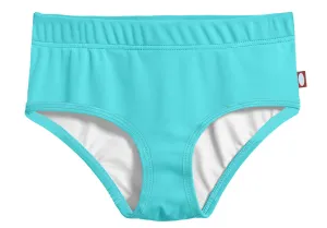 Girls UPF 50  Lined High-Waisted Swim Briefs | Turquoise