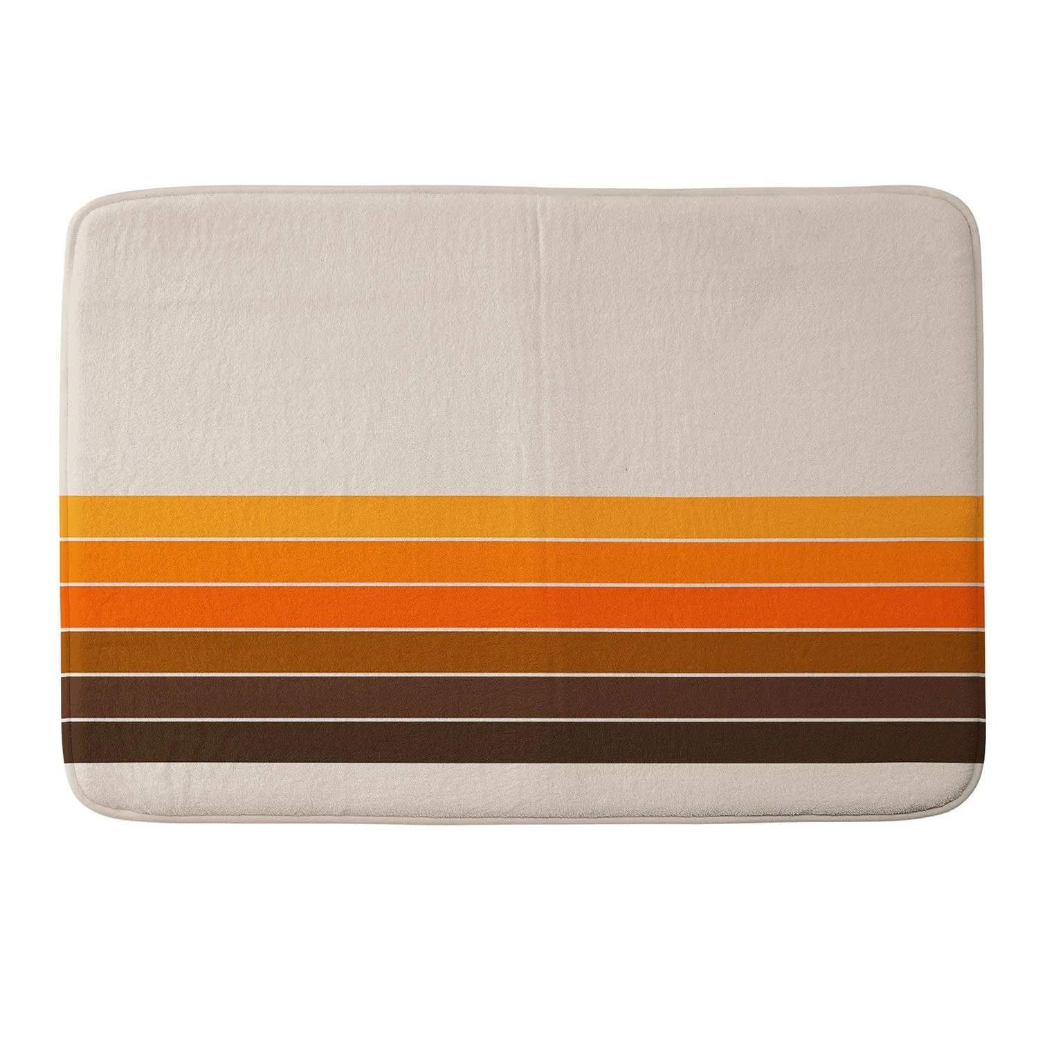 GOLDEN SPRING STRIPES MEMORY FOAM BATH MAT