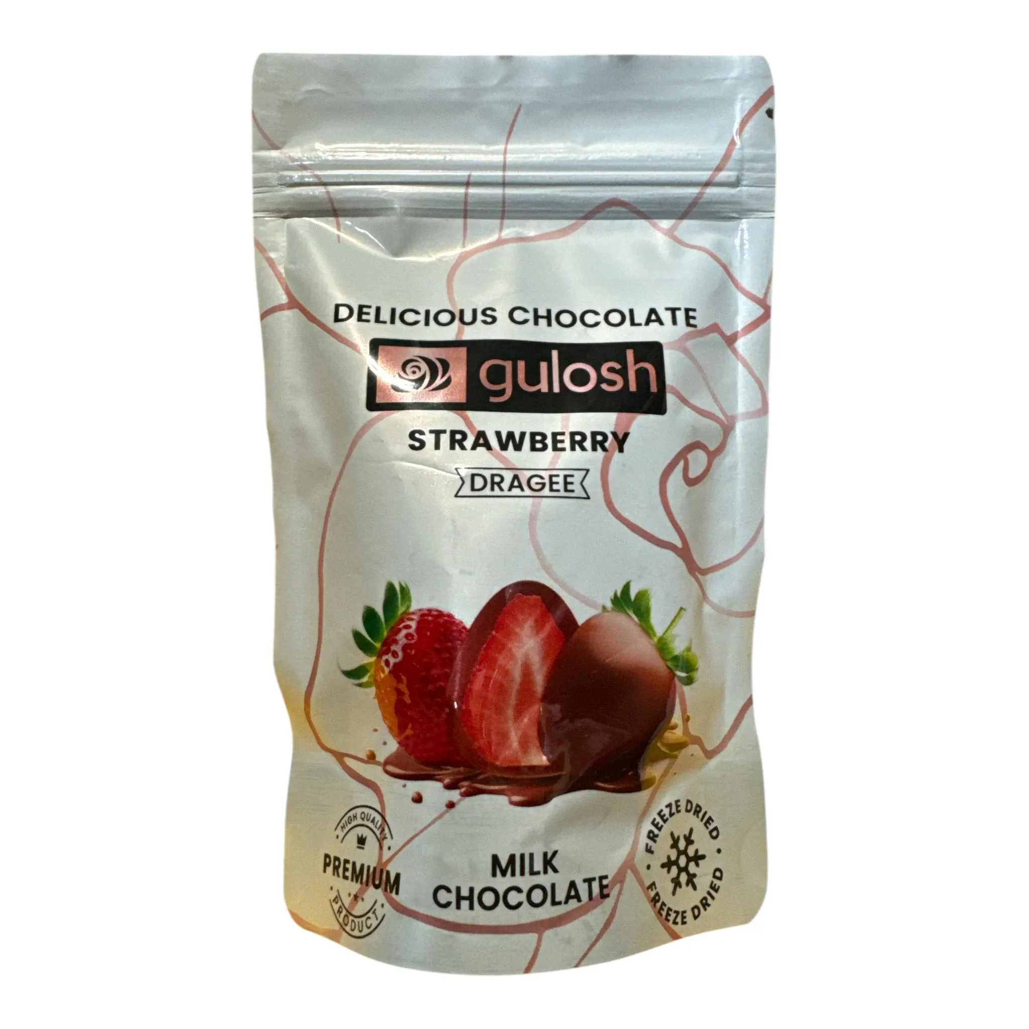 Gulosh Delicious Chocolate Strawberry Drage Milk Chocolate 20x80g Pack Gift