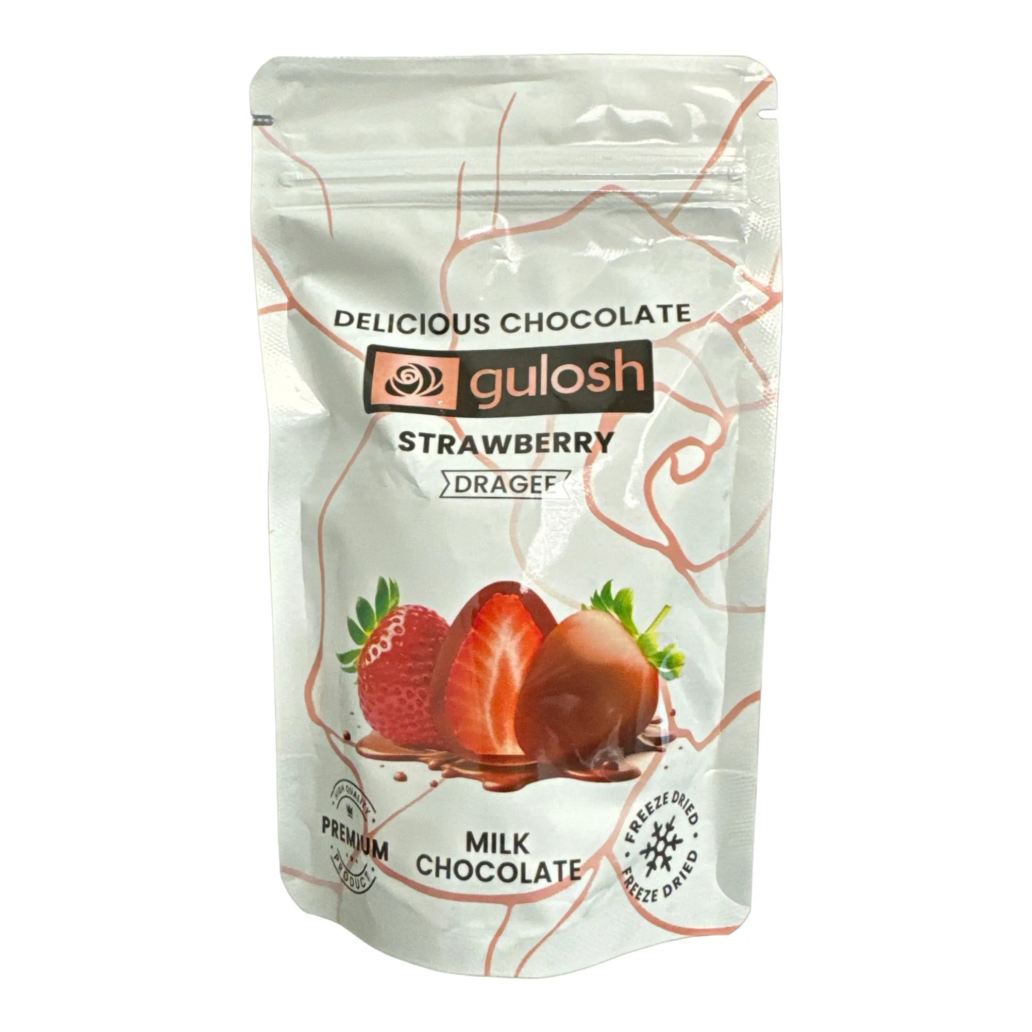 Gulosh Delicious Chocolate Strawberry Drage Milk Chocolate 80g