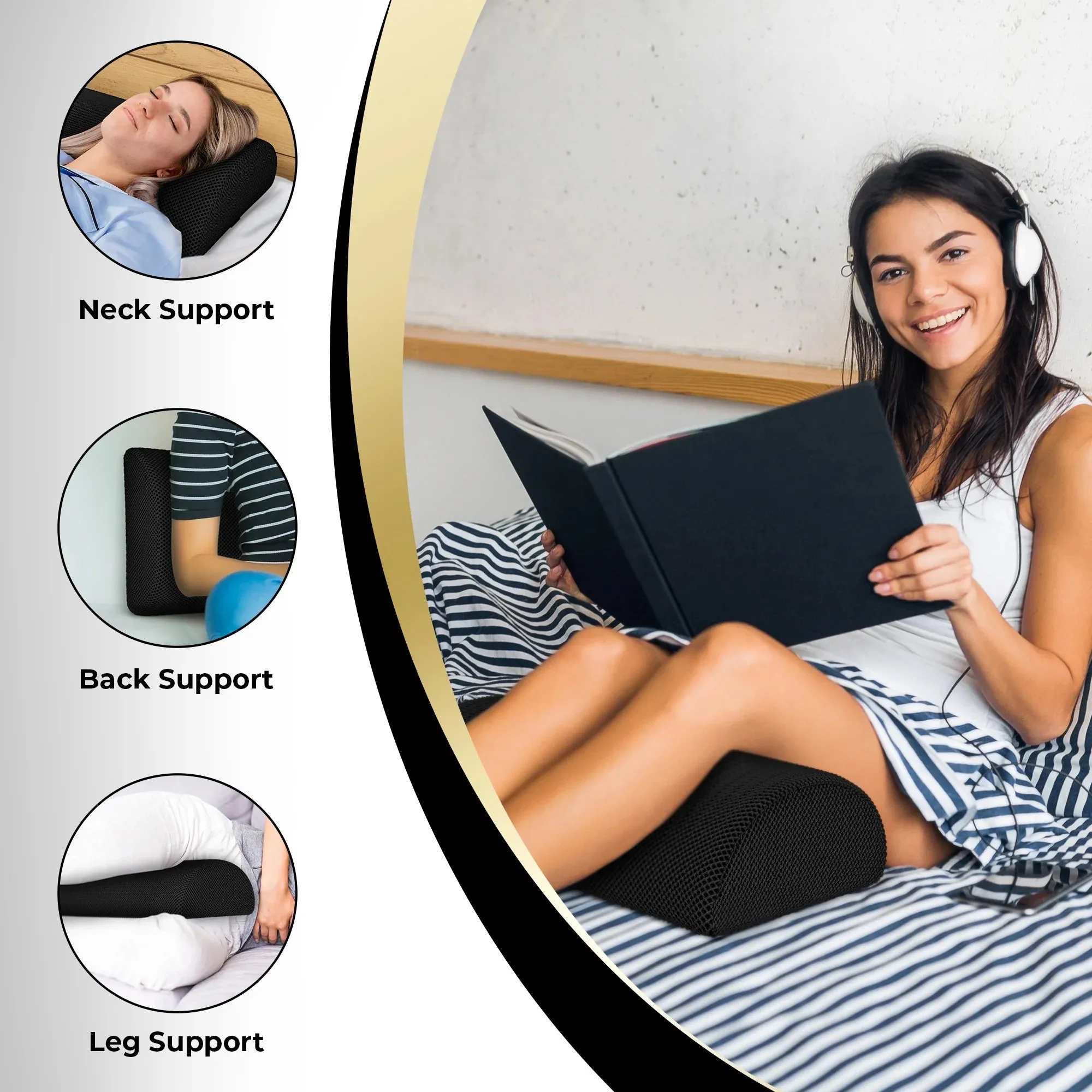 Half Moon Memory Foam Cushion