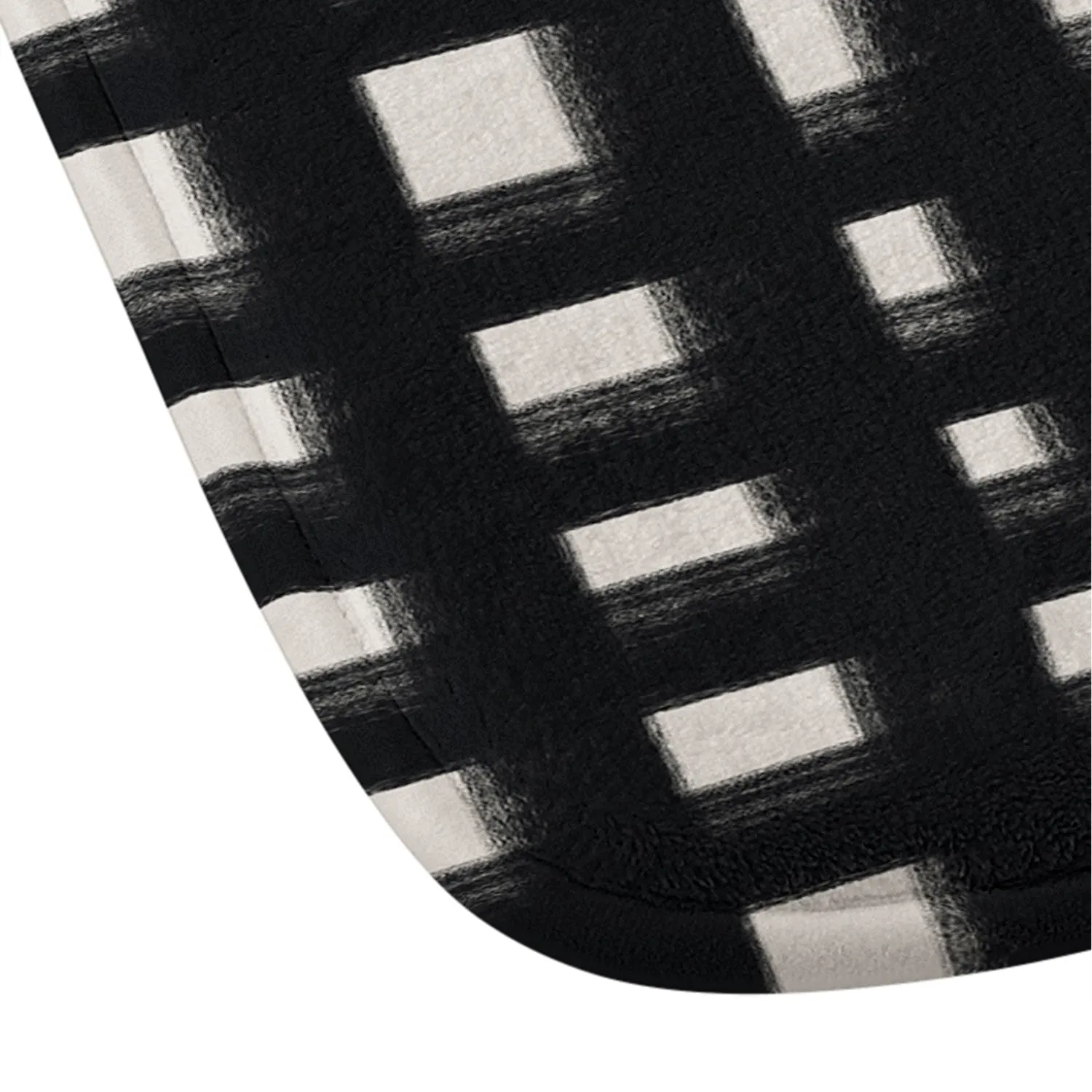HAND DRAWN GRID MEMORY FOAM BATH MAT