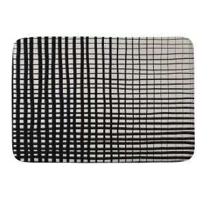 HAND DRAWN GRID MEMORY FOAM BATH MAT