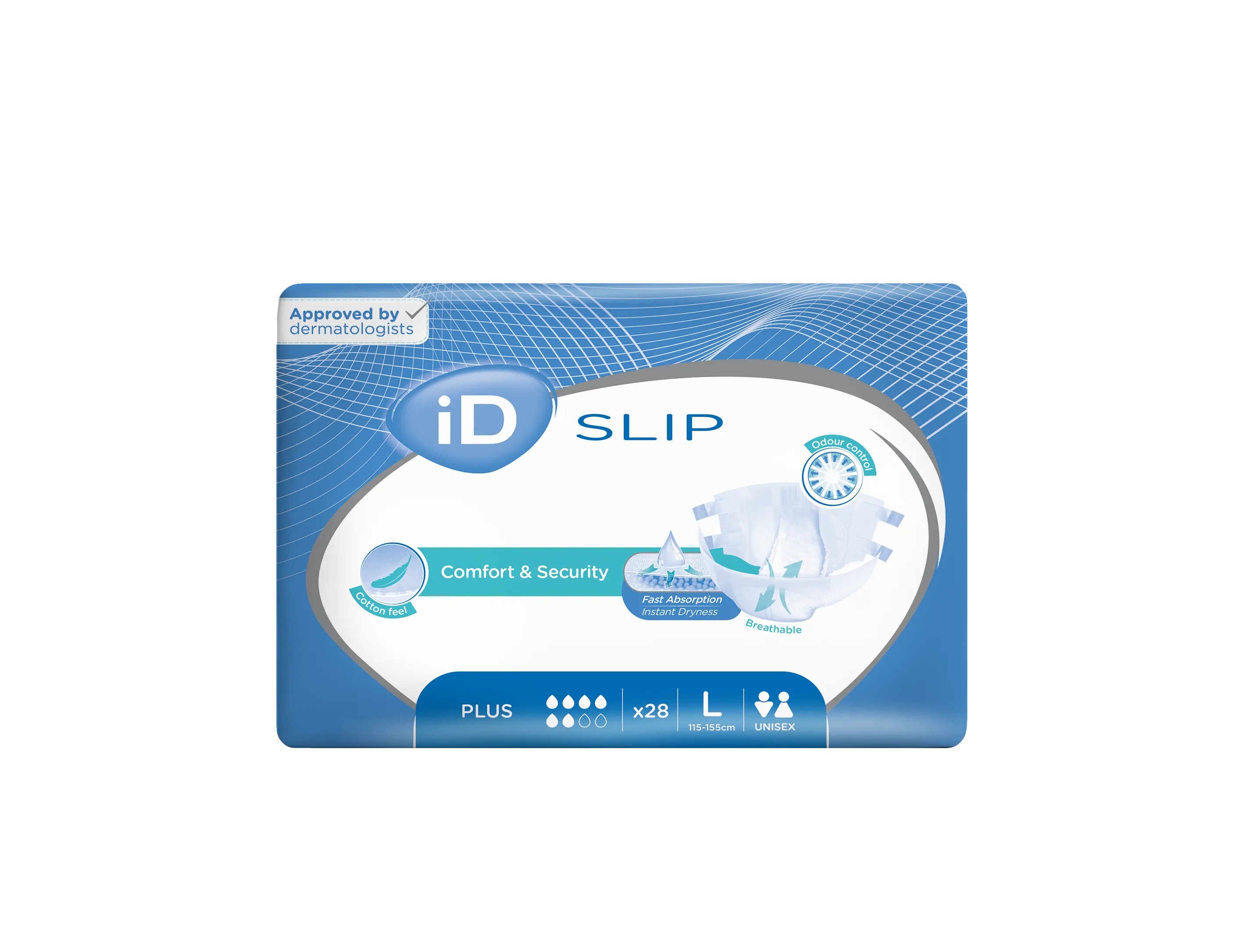 iD Expert Slip PE Plus | Large | Case of 4 Packs (28 Pieces / Pack)
