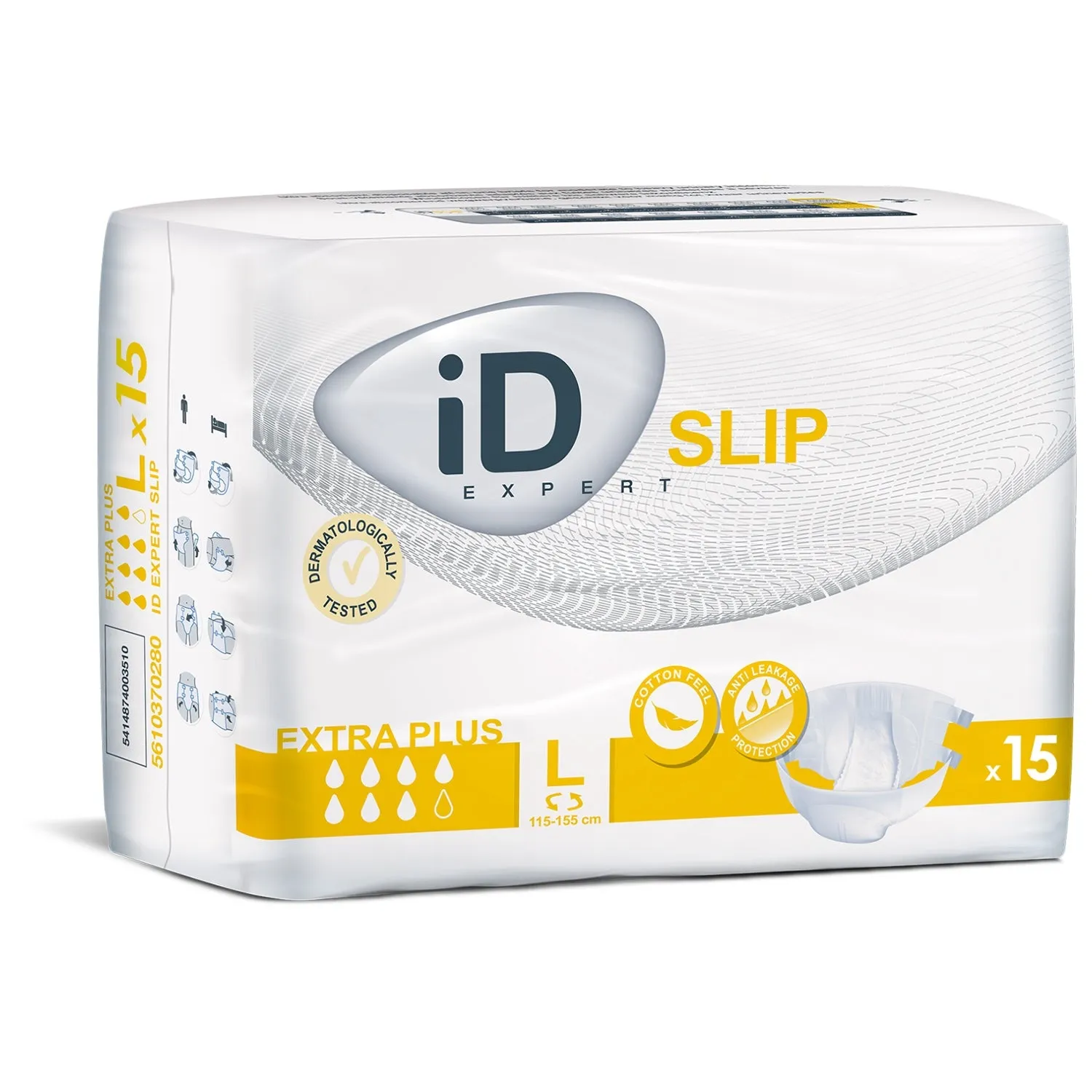iD Slip TBS Plus Large | Pack of 15 | Case of 6 (15 x 6 Pieces)