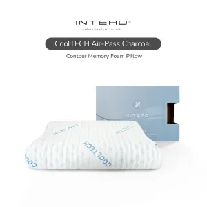 Intero CoolTECH Air Pass Charcoal Memory Foam Contour Pillow