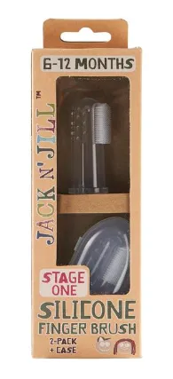 Jack n 'jill silicone finger brush 6-12 months children (2 per pack)