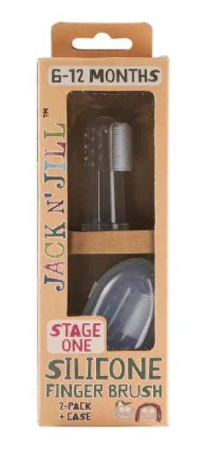 Jack n 'jill silicone finger brush 6-12 months children (2 per pack)