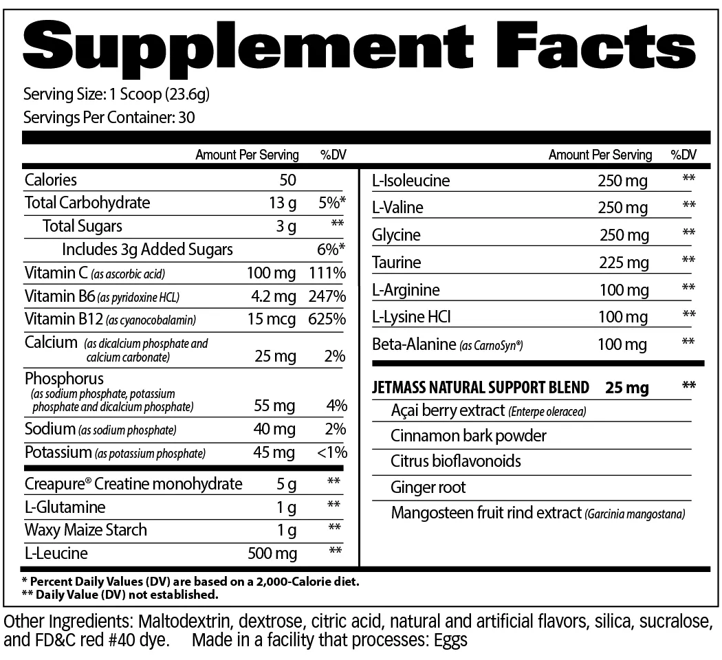 Jet mass - 30 Servings