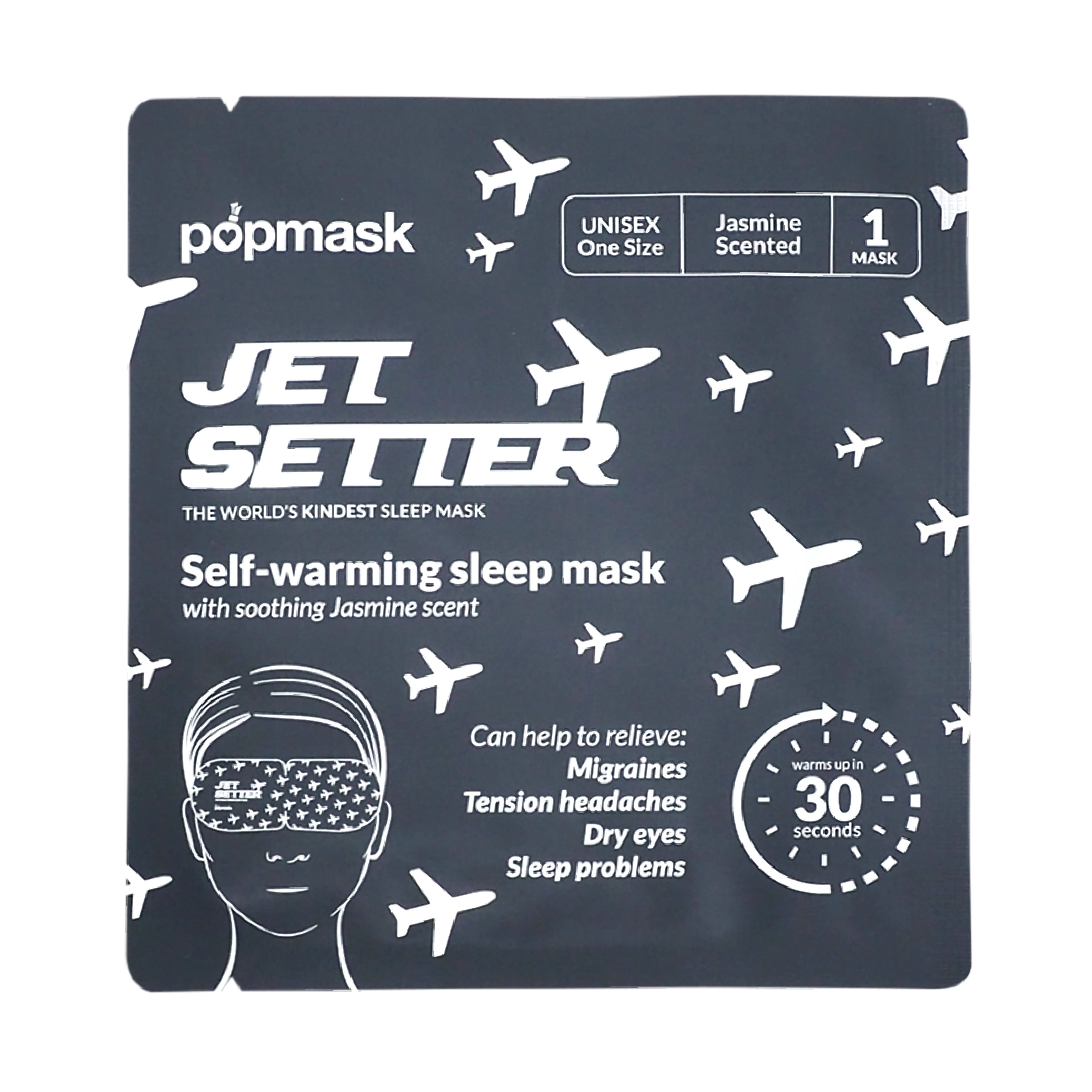 Jet Setter Jasmine Scented Self-warming Sleep Masks (5 Pack)