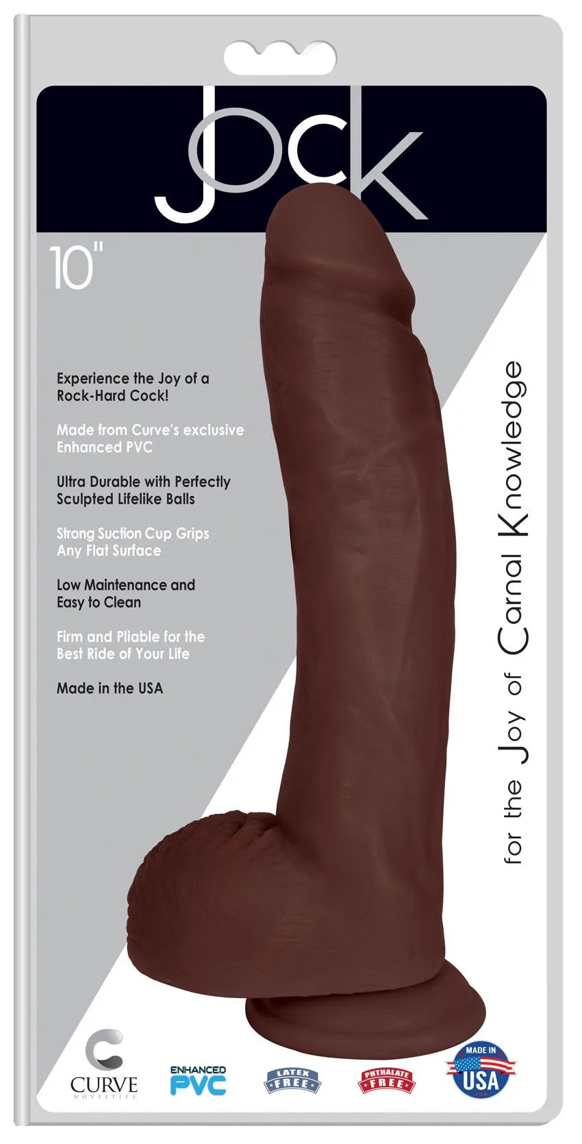 Jock 10&quot; Dong With Balls - Chocolate