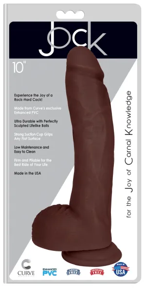 Jock 10&quot; Dong With Balls - Chocolate