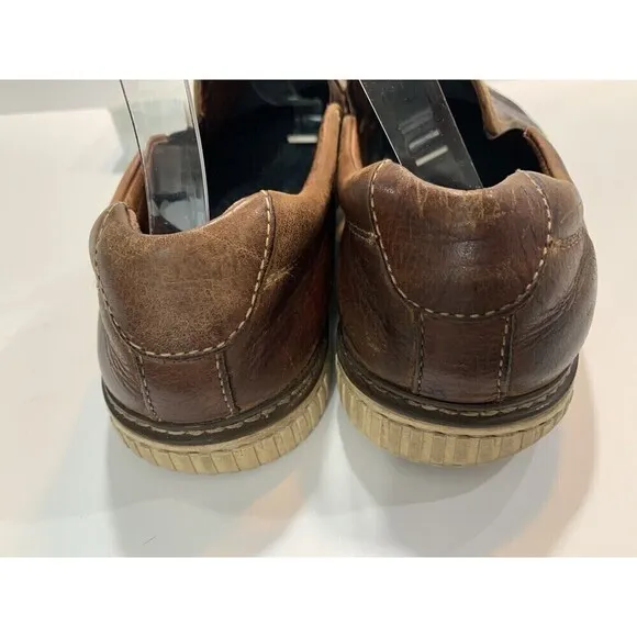 Johnston &amp; Murphy Men McGuffey Leather Slip On Shoes Size 9.5M 10976 Brown