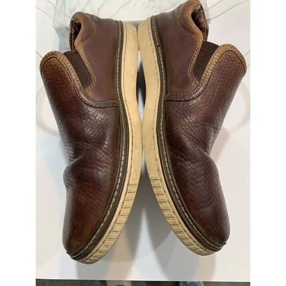 Johnston &amp; Murphy Men McGuffey Leather Slip On Shoes Size 9.5M 10976 Brown