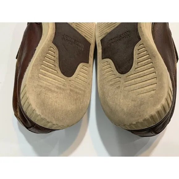 Johnston &amp; Murphy Men McGuffey Leather Slip On Shoes Size 9.5M 10976 Brown