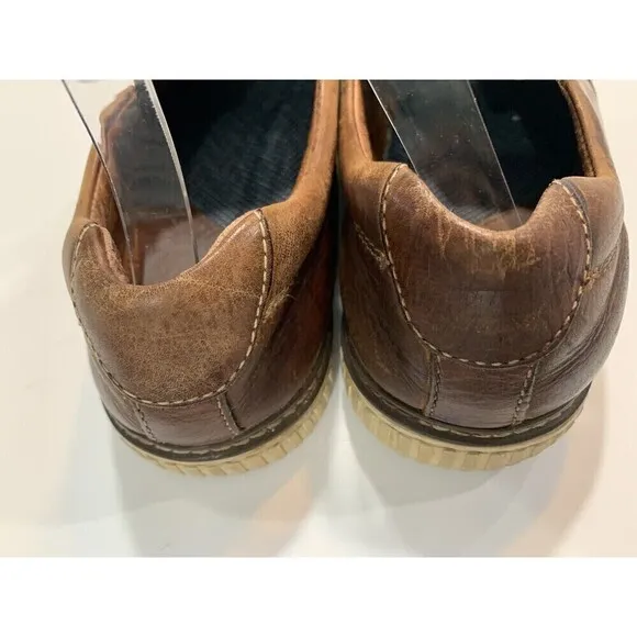 Johnston &amp; Murphy Men McGuffey Leather Slip On Shoes Size 9.5M 10976 Brown