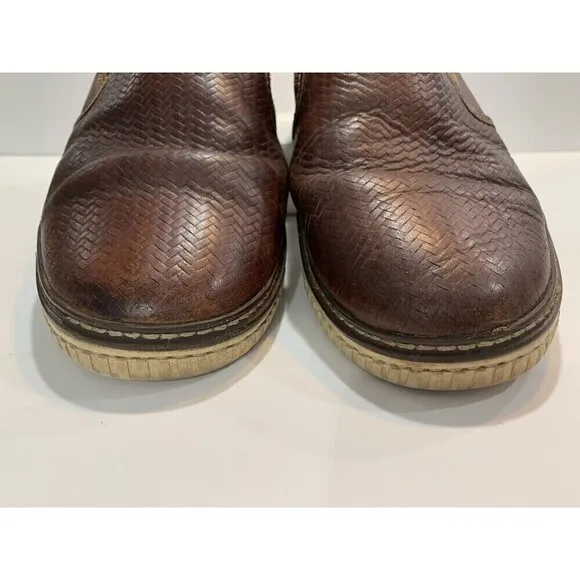 Johnston &amp; Murphy Men McGuffey Leather Slip On Shoes Size 9.5M 10976 Brown