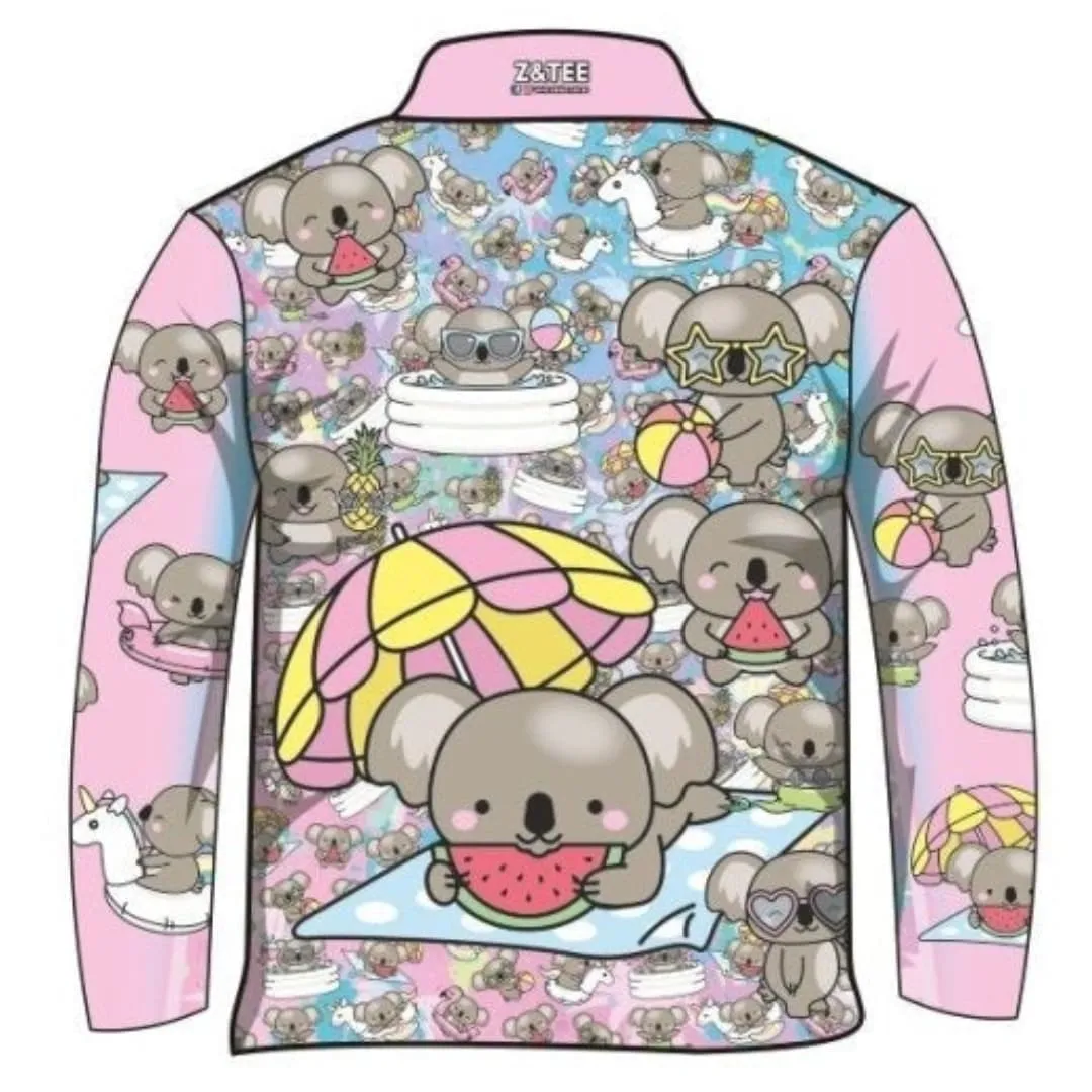 Kids | Ko Ko Koala Pink Fishing Shirt ★Pre-Order★
