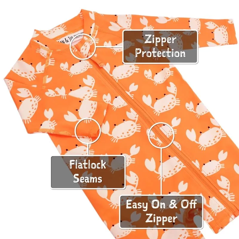 Kids One Piece UV Sun Suit - Crabby Crab