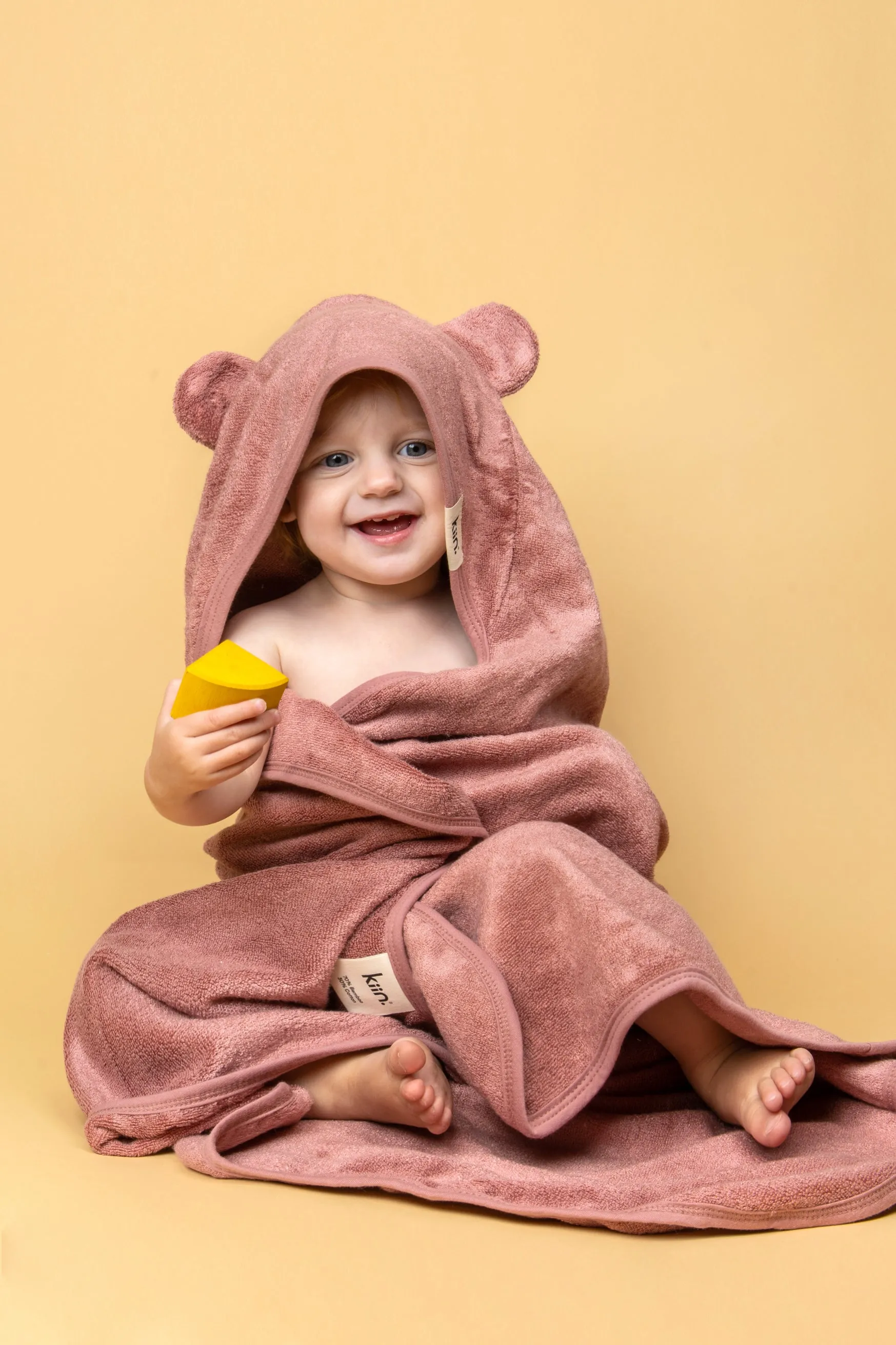 KIIN BABY HOODED TOWEL HEATHER