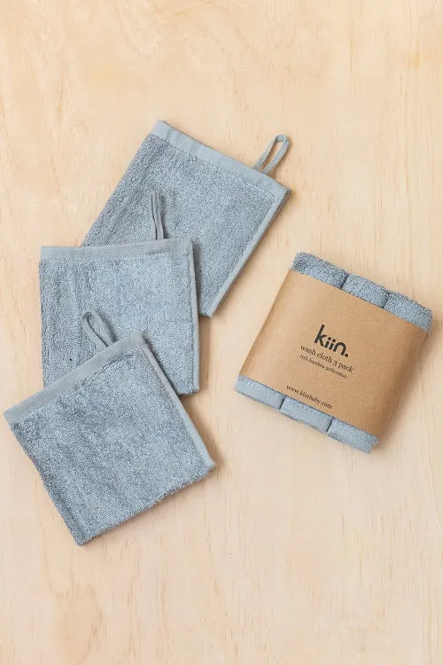 Kiin Bamboo Cotton Wash Cloth 3 Pack