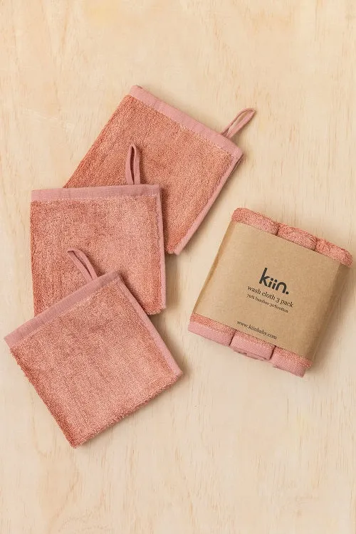 Kiin Bamboo Cotton Wash Cloth 3 Pack