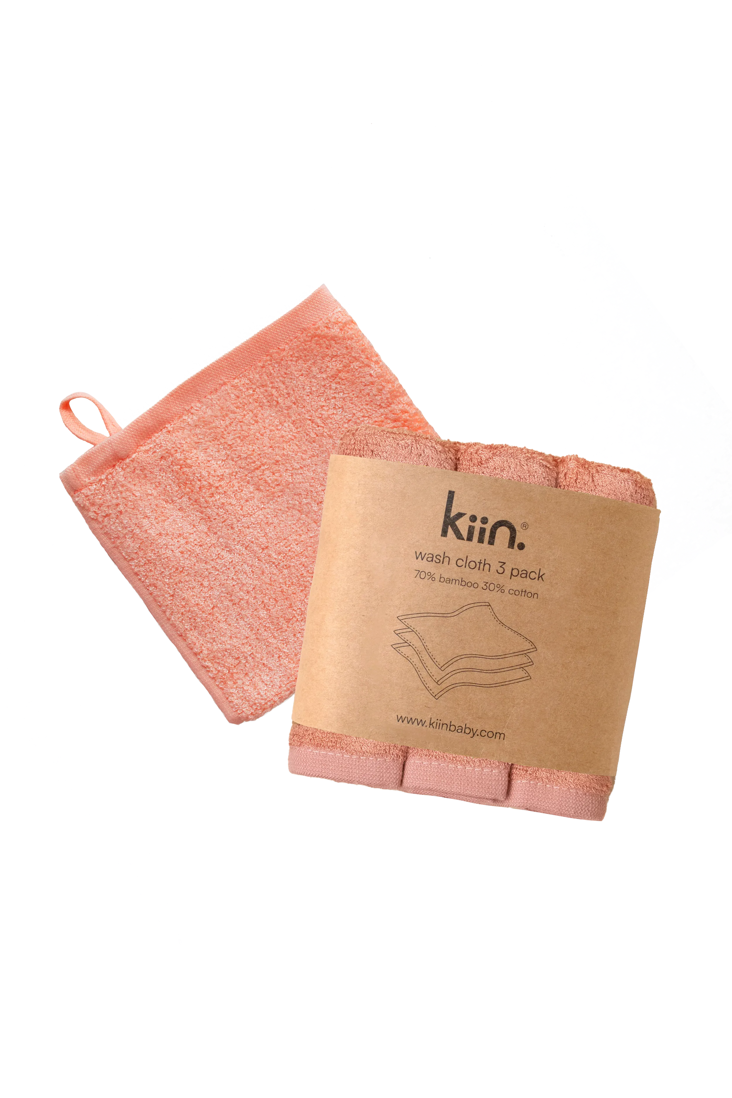 Kiin Bamboo Cotton Wash Cloth 3 Pack
