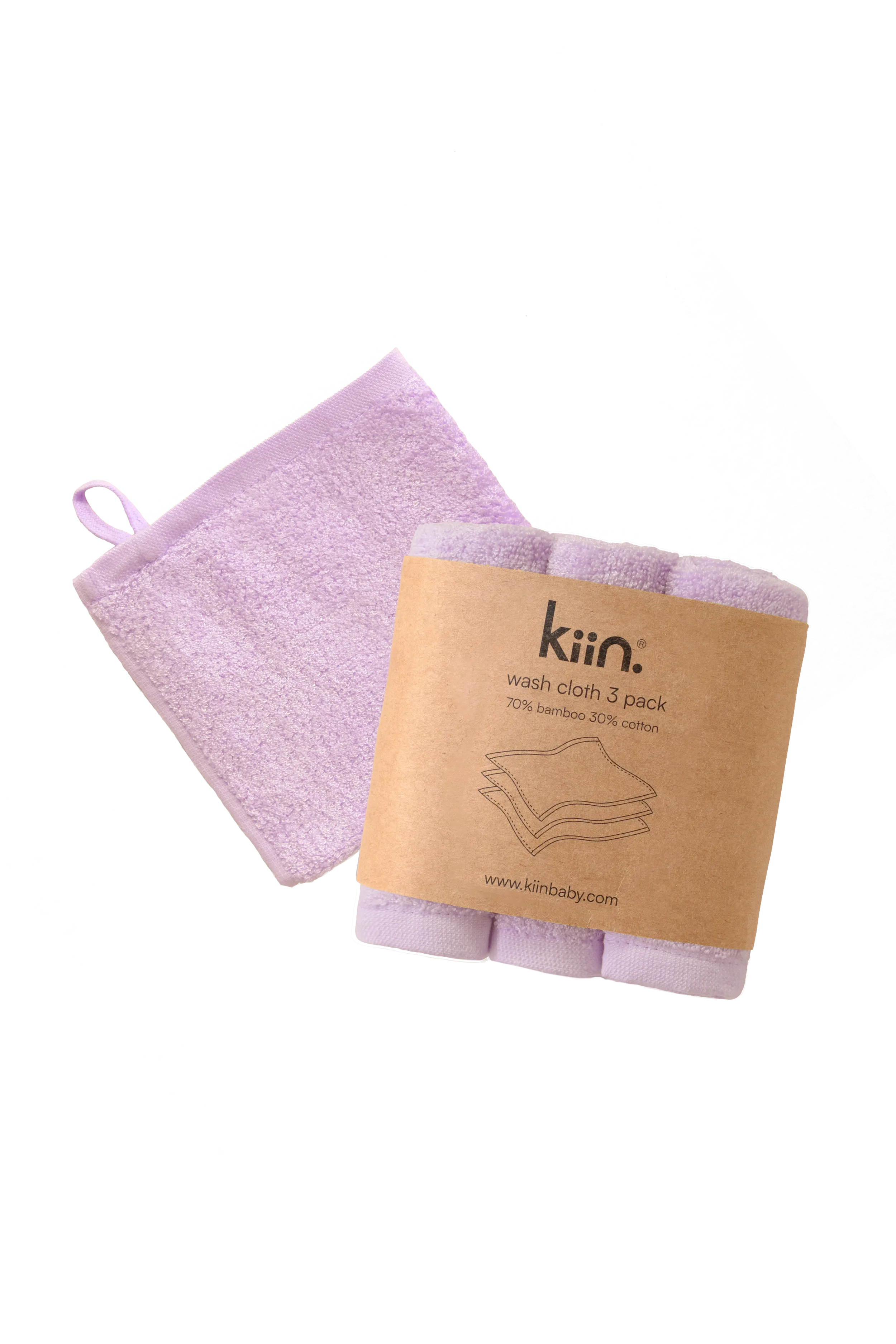 Kiin Bamboo Cotton Wash Cloth 3 Pack