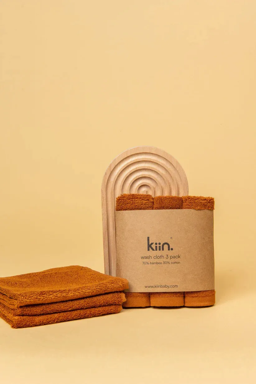 Kiin Bamboo Cotton Wash Cloth 3 Pack
