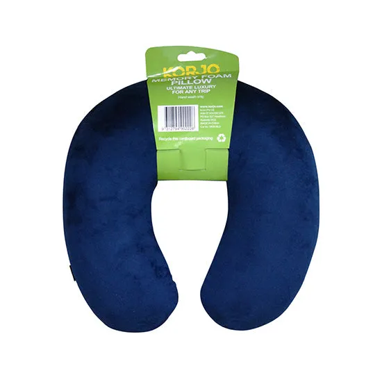 Korjo Memory Foam Pillow - Blue