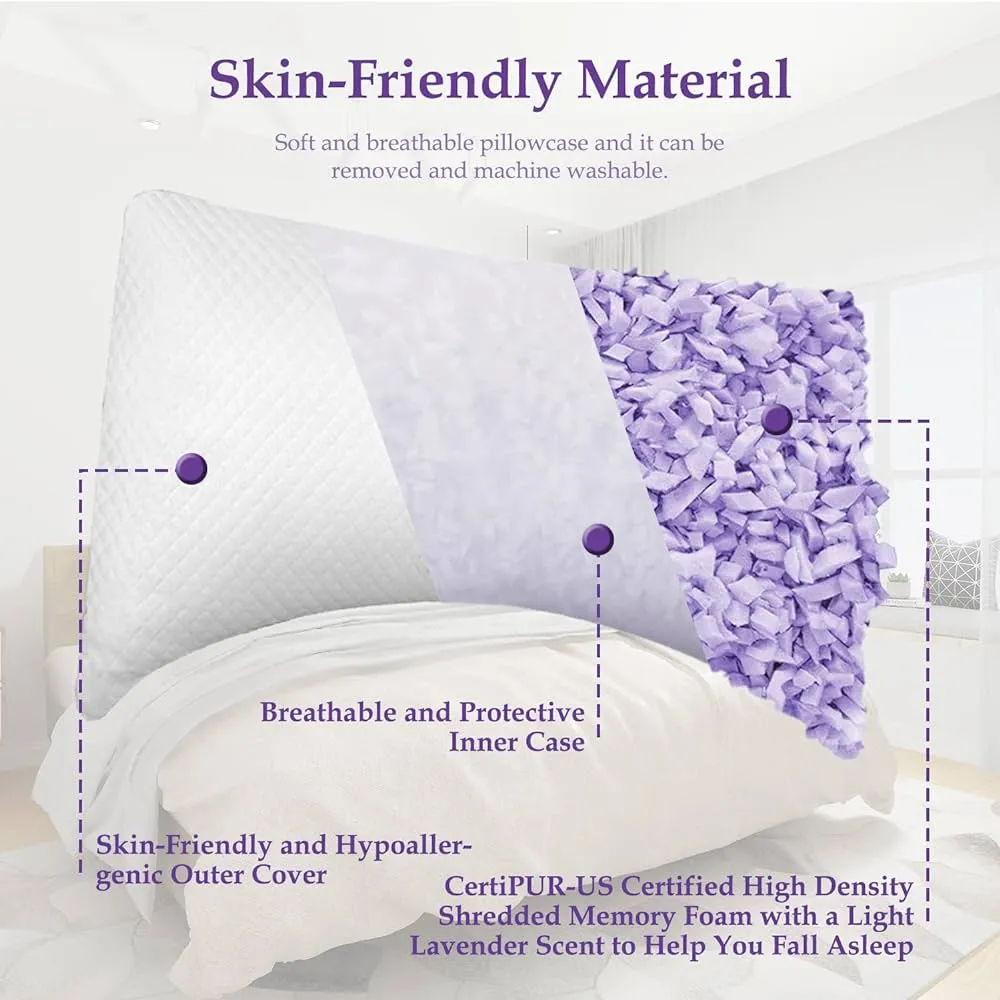 Lavender Pillow- With Shredded Memory Foam 66x46 OR6757